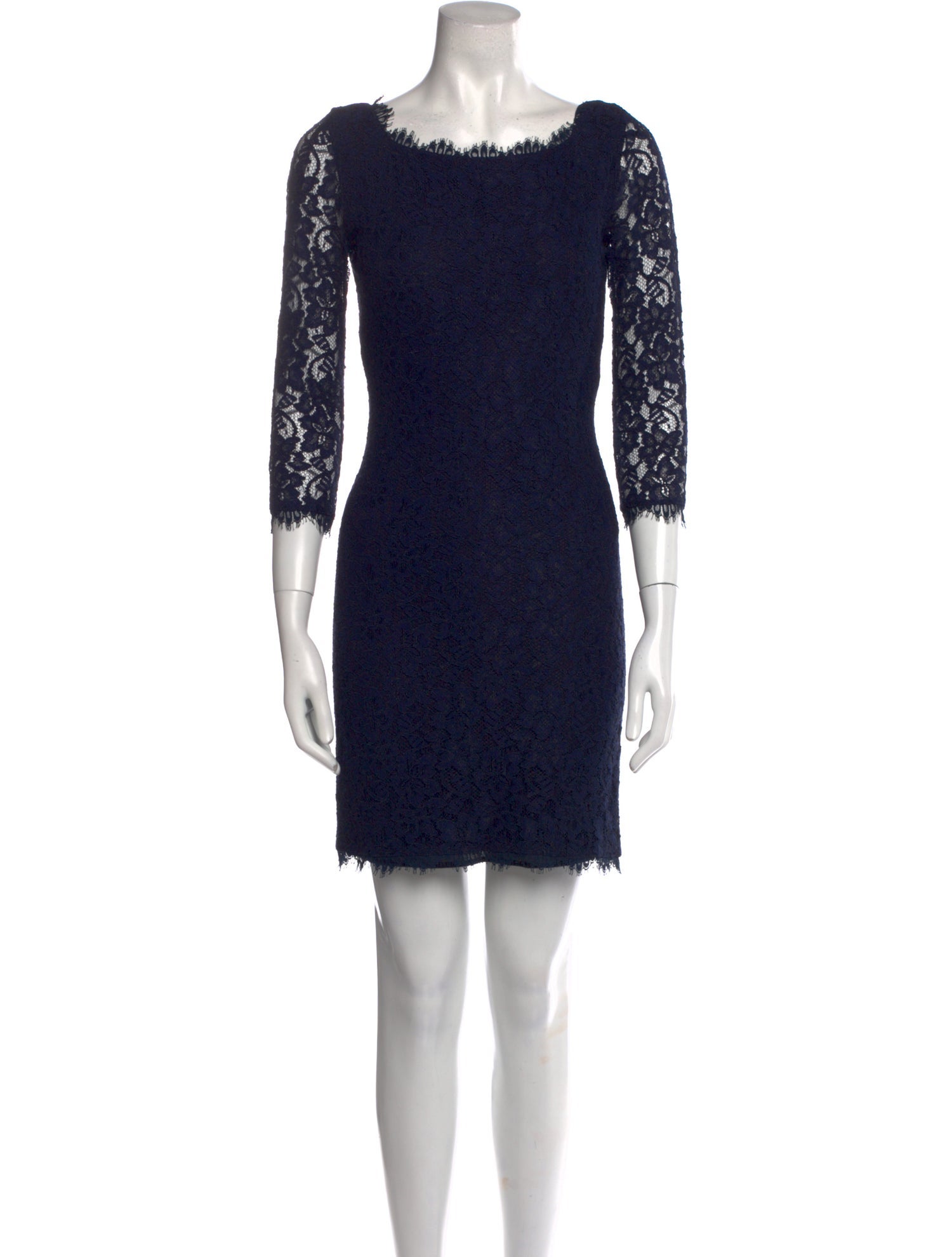 Diane von Furstenberg Lace Pattern Mini Dress