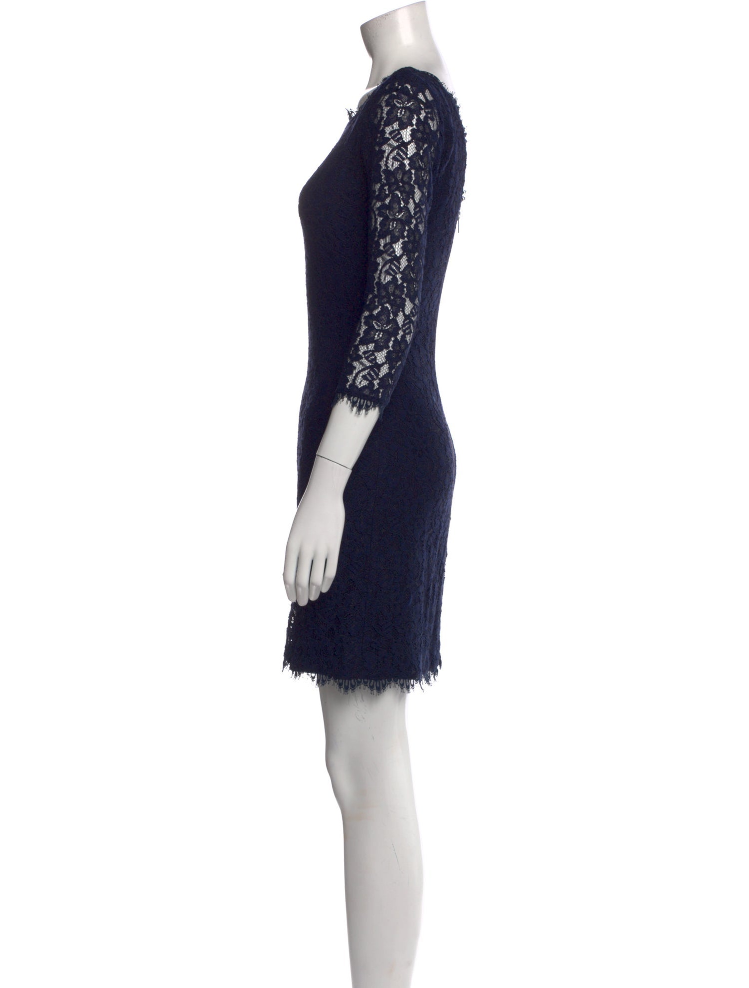 Diane von Furstenberg Lace Pattern Mini Dress