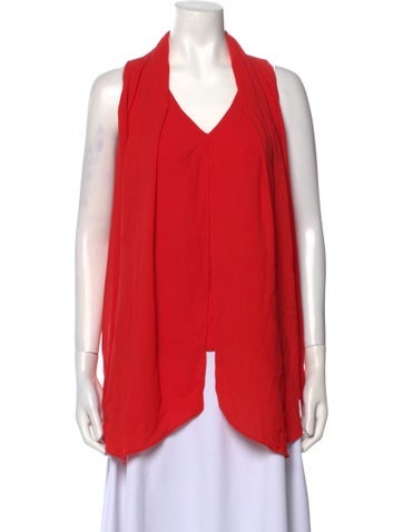 Diane von Furstenberg Tops V-Neck Sleeveless Blouse Petite