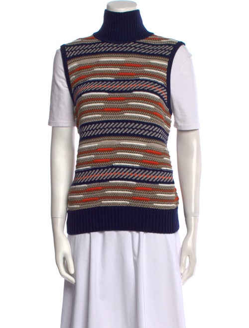 Diane von Furstenberg Striped Turtleneck Top