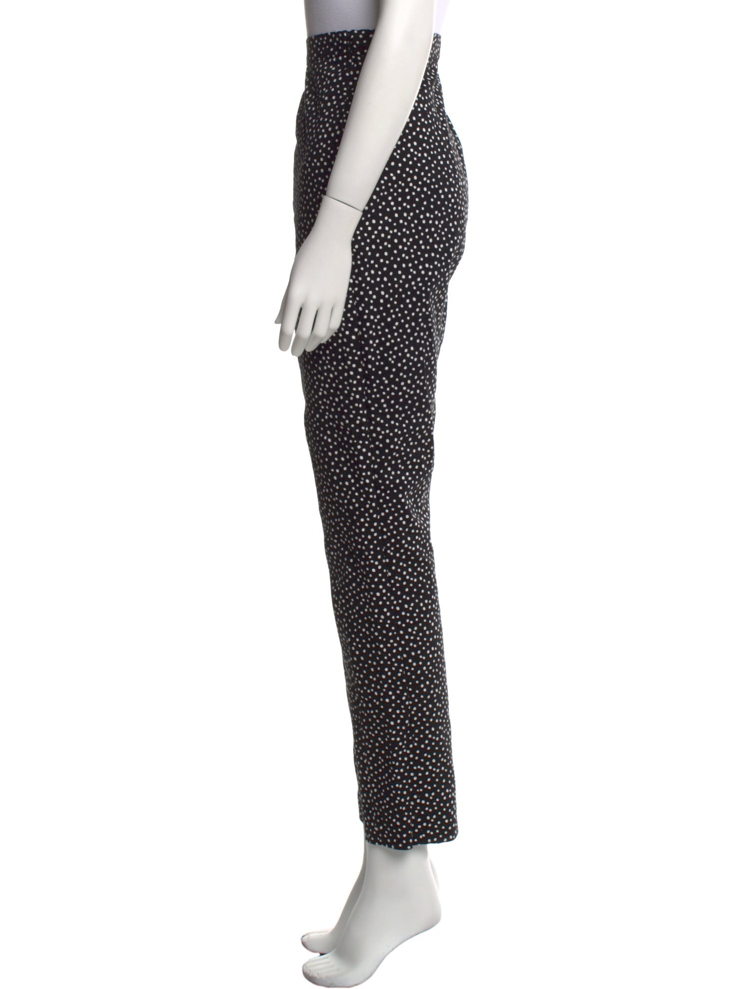 Diane von Furstenberg Polka Dot Print Straight Leg Pants
