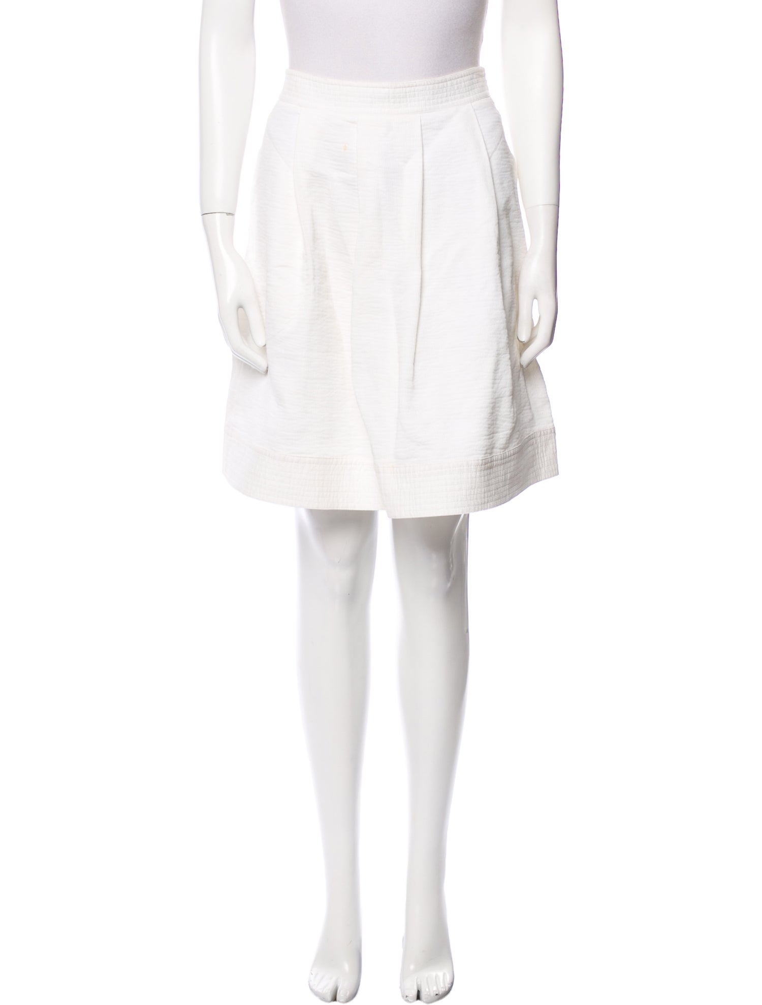 Diane von Furstenberg Pleated Accents Knee-Length Skirt