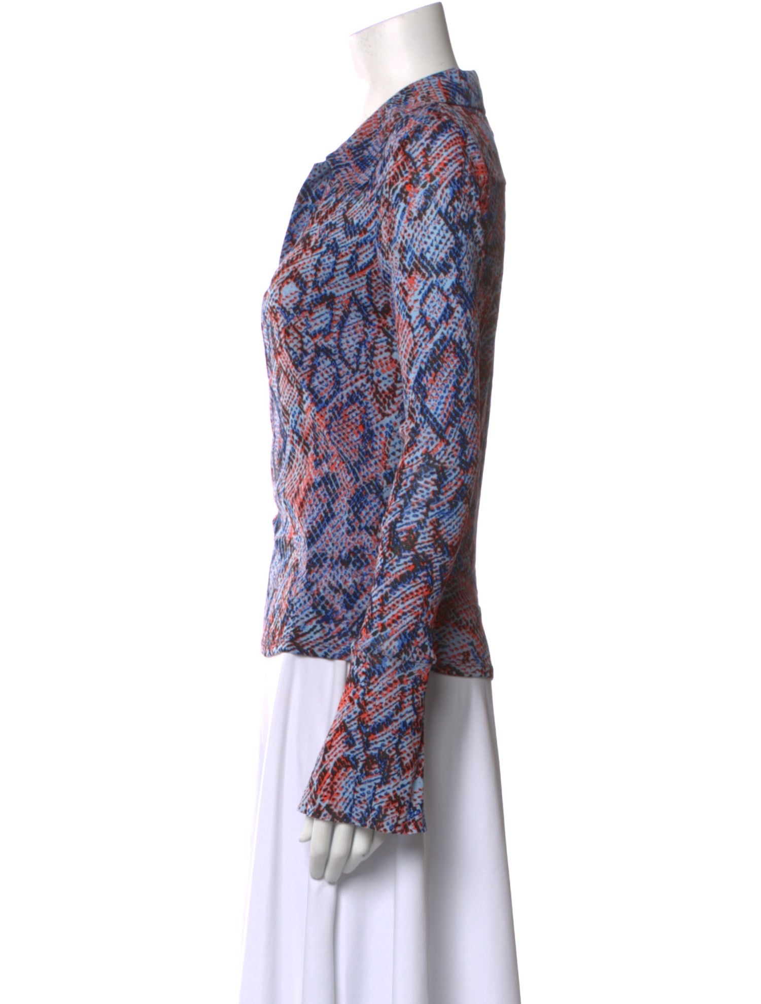 Diane von Furstenberg Printed V-Neck Top