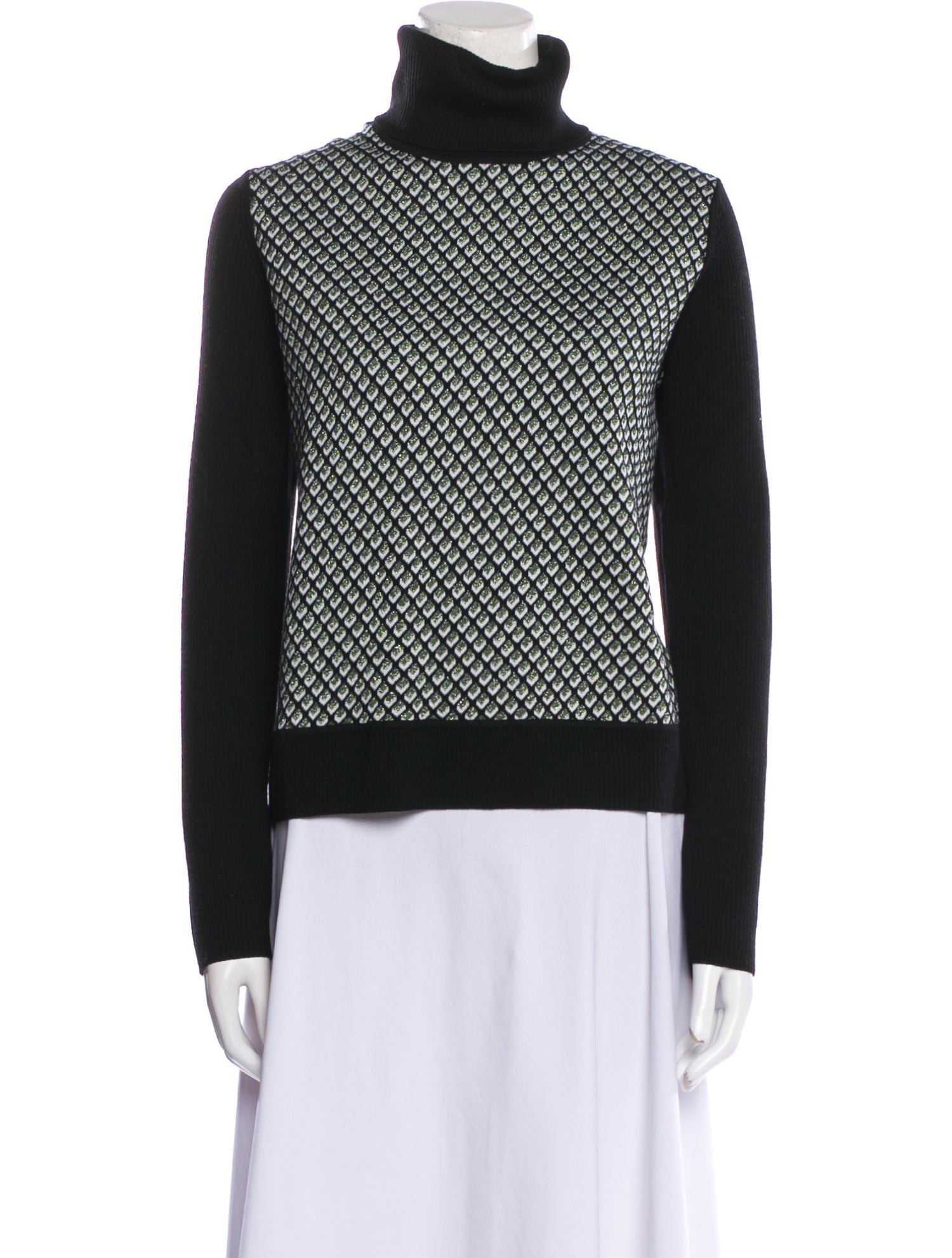 Diane von Furstenberg Printed Turtleneck Sweater
