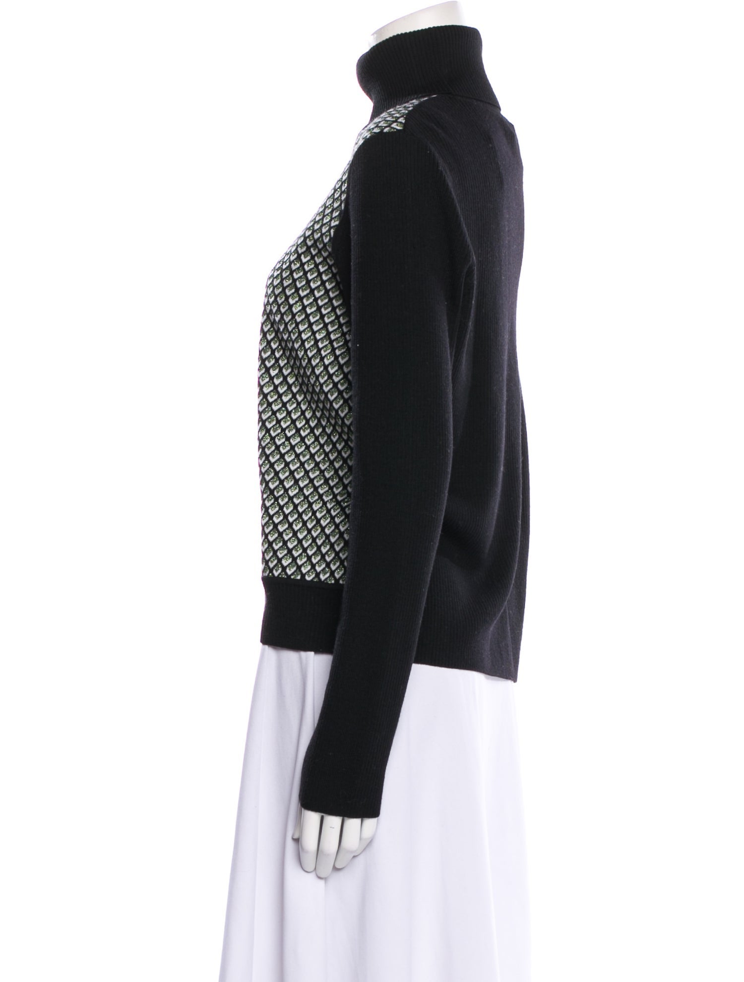 Diane von Furstenberg Printed Turtleneck Sweater