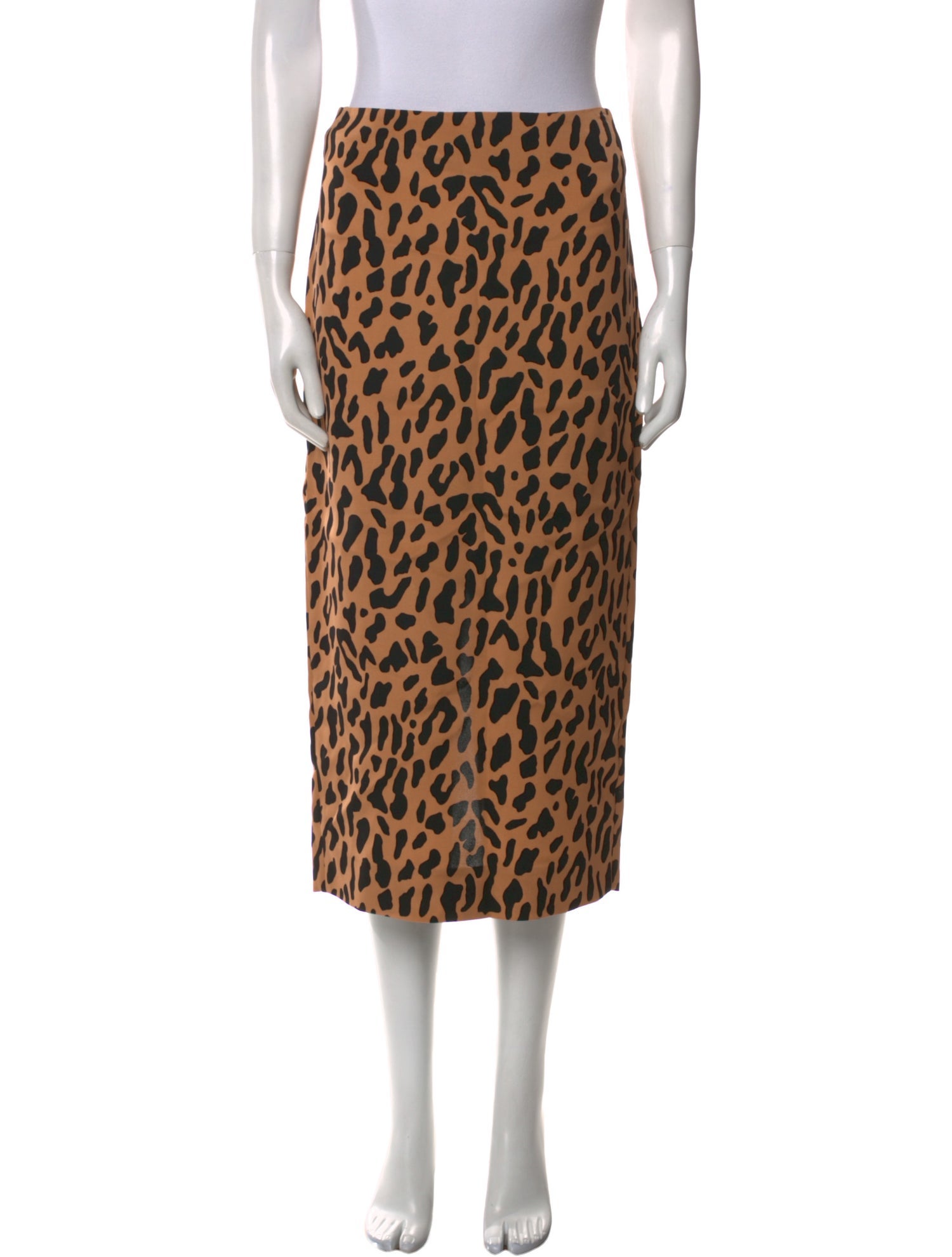 Diane von Furstenberg Animal Print Midi Length Skirt