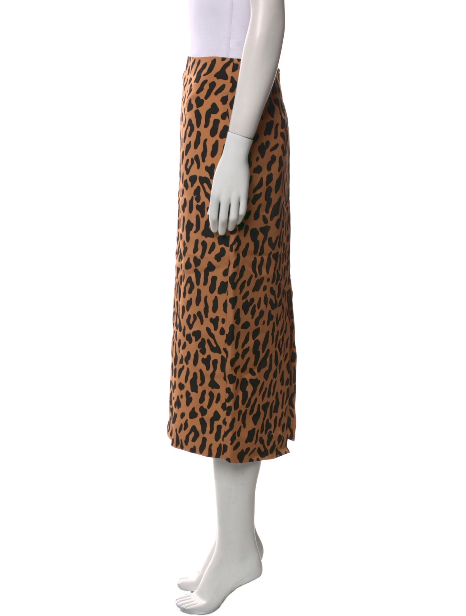 Diane von Furstenberg Animal Print Midi Length Skirt