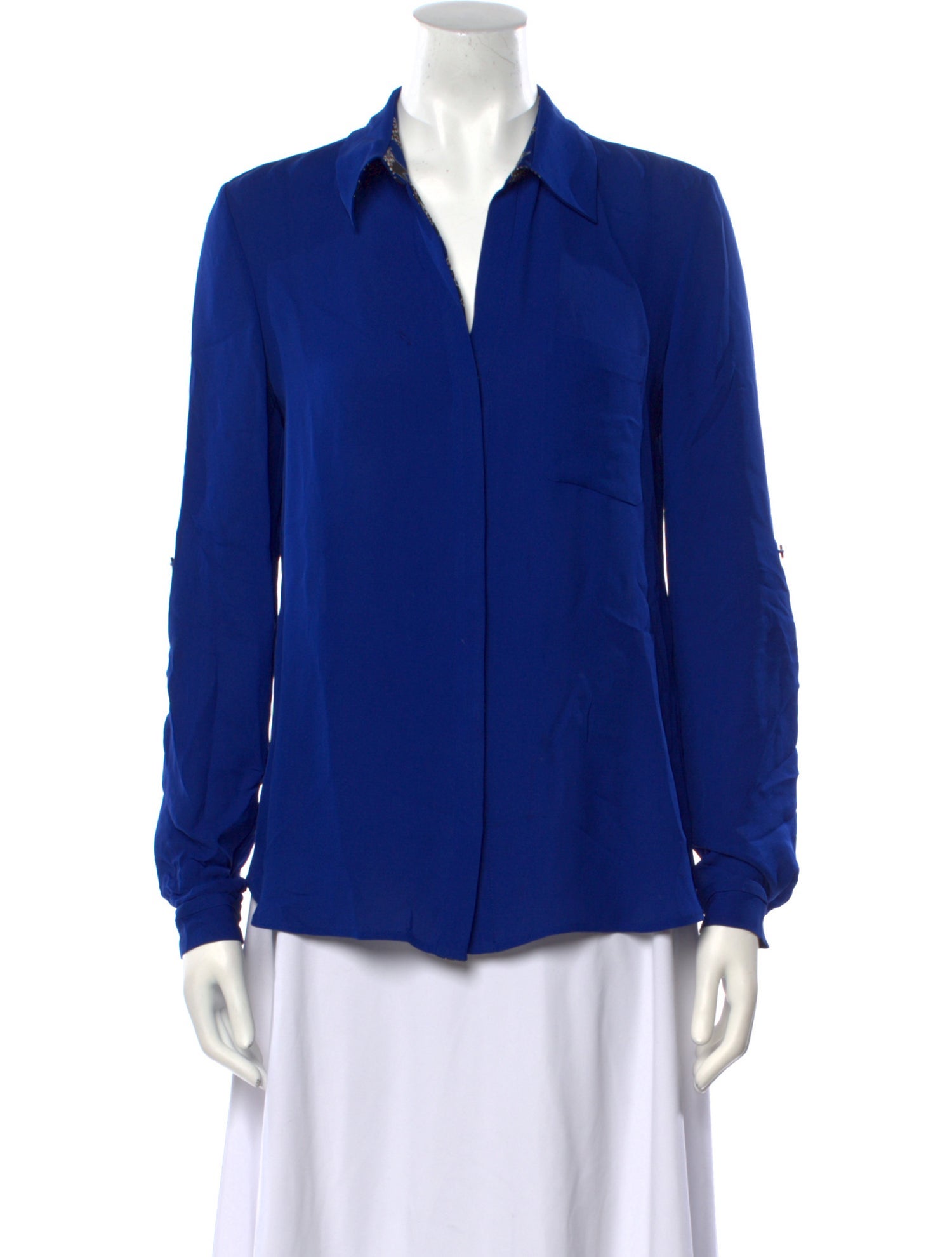 Diane von Furstenberg Silk Long Sleeve Blouse