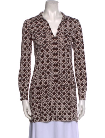 Diane von Furstenberg Silk Printed Tunic