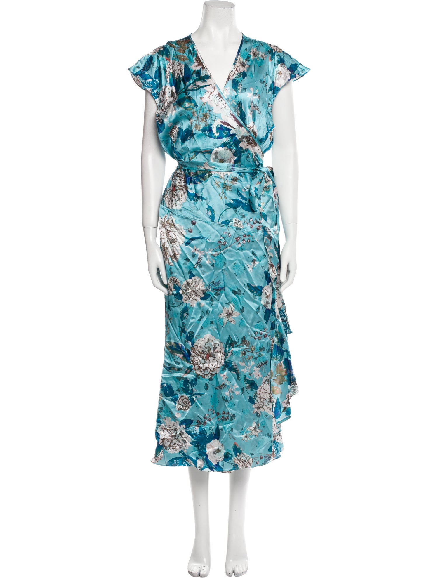 Diane von Furstenberg Silk Floral Print Robe w/ Tags