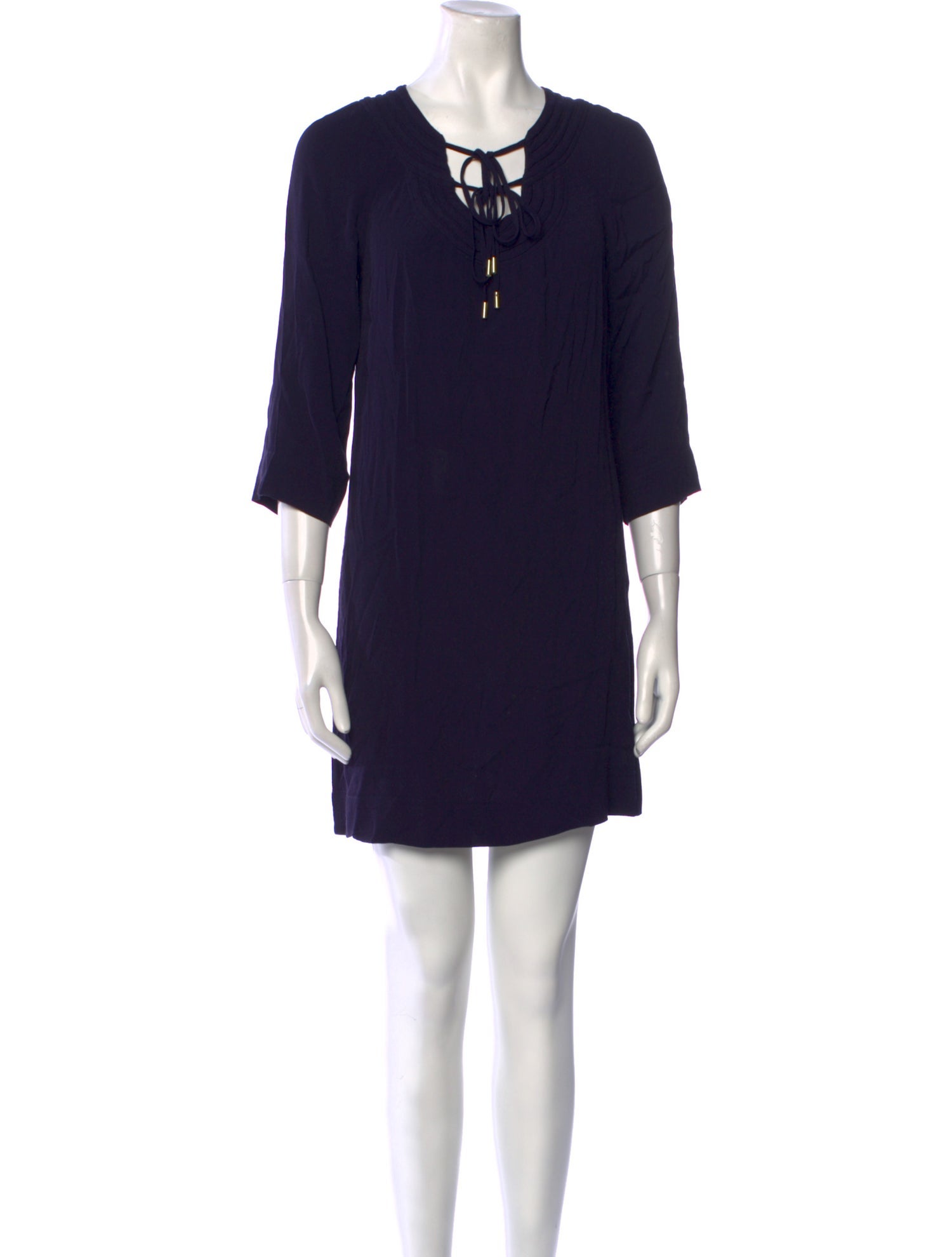 Diane von Furstenberg Scoop Neck Mini Dress