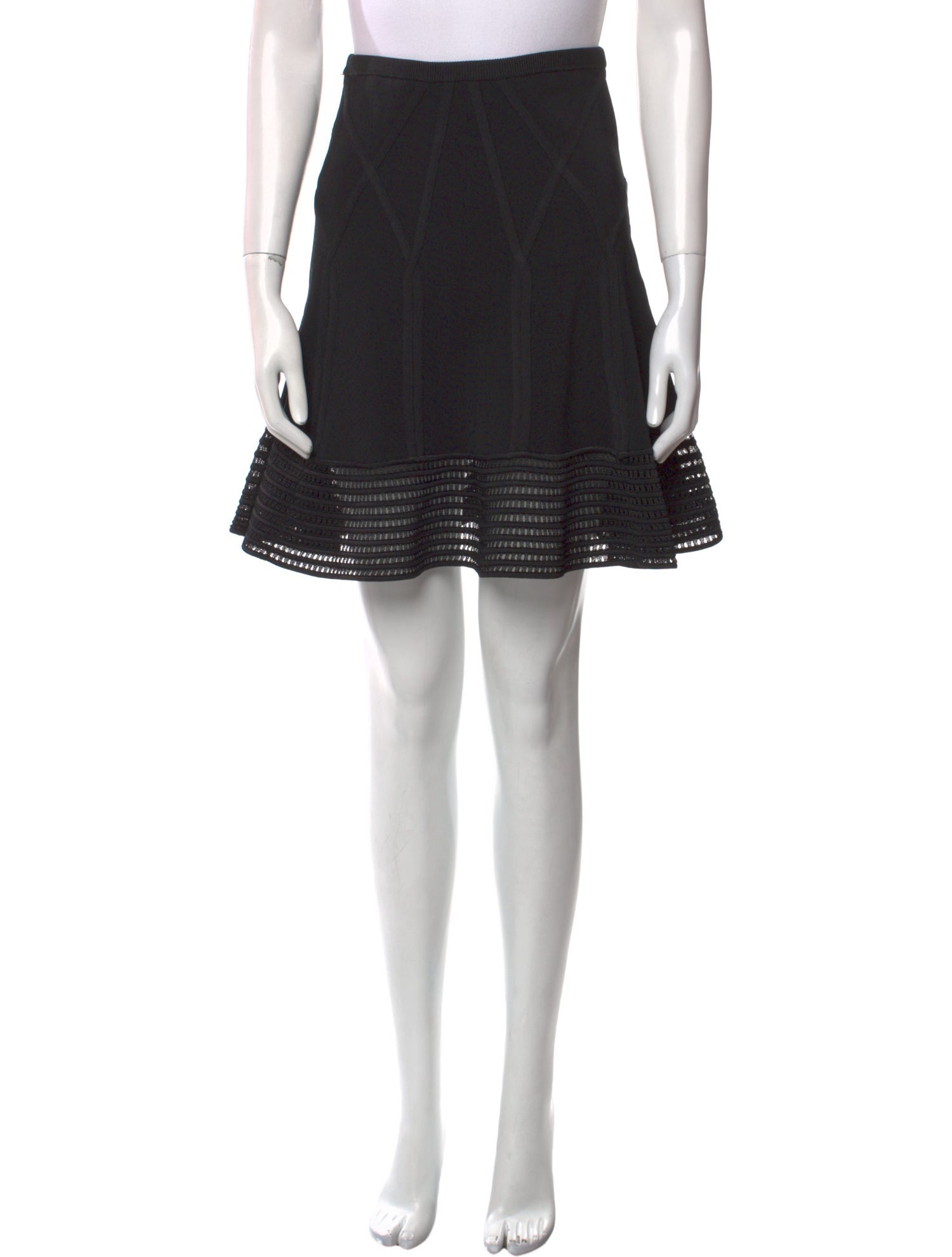 Diane von Furstenberg Eyelet Trim Knee-Length Skirt