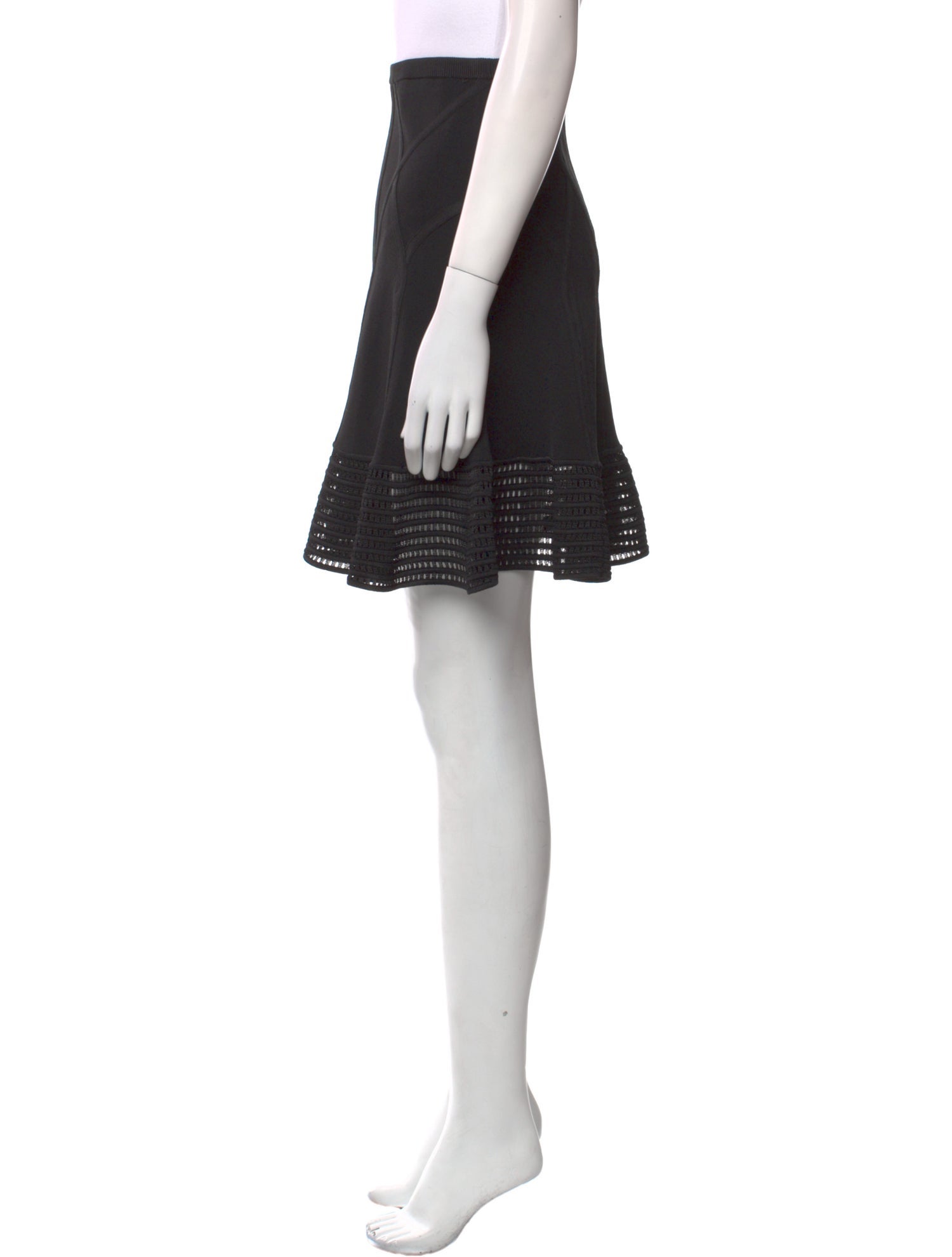 Diane von Furstenberg Eyelet Trim Knee-Length Skirt