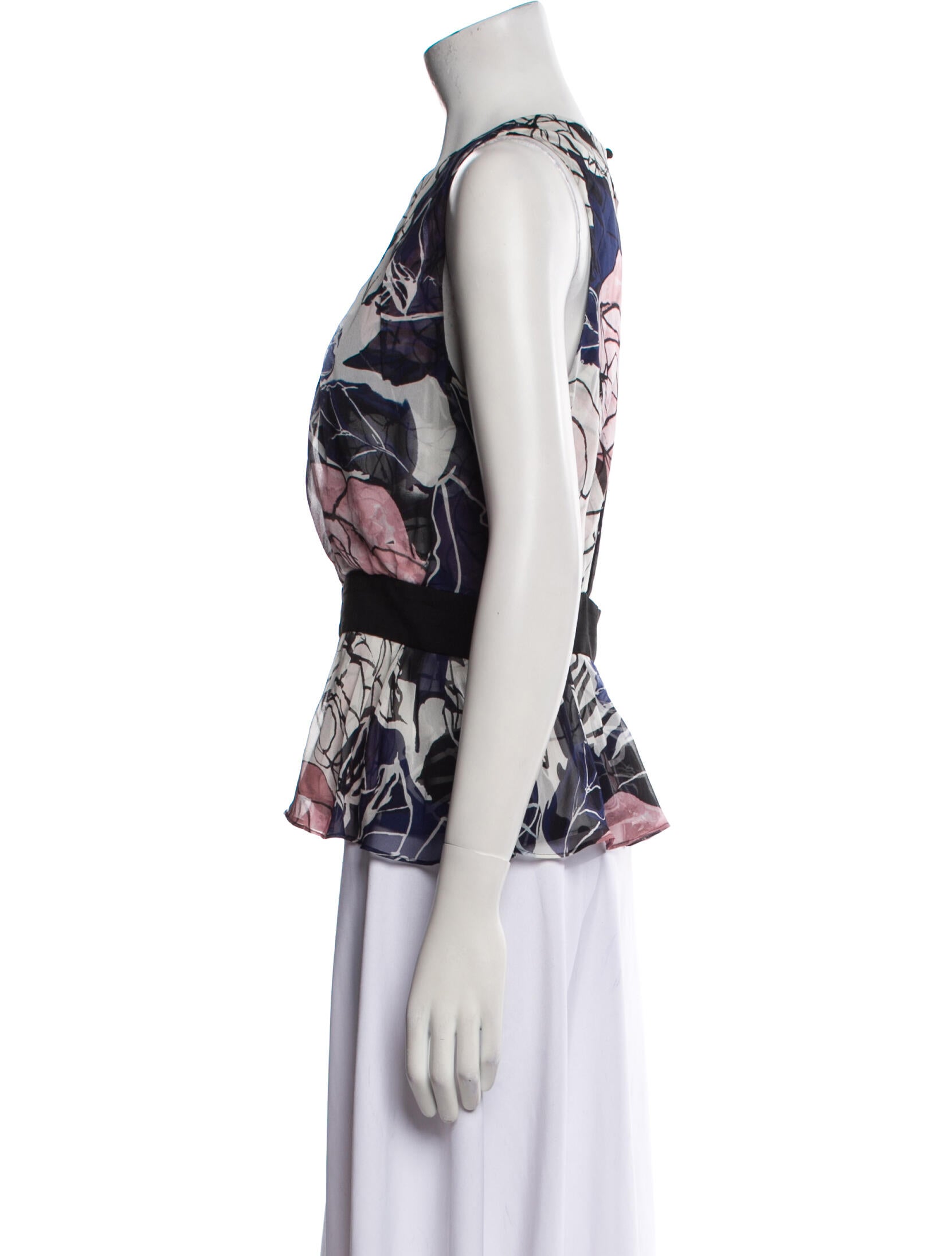 Diane von Furstenberg Silk Floral Print Blouse