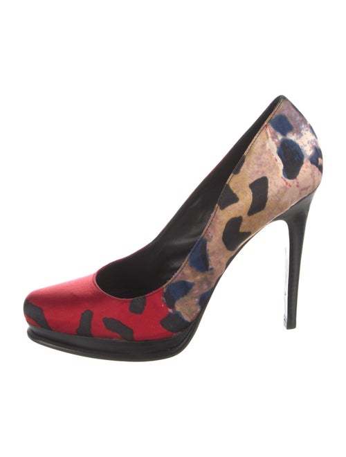 Diane von Furstenberg Satin Printed Pumps