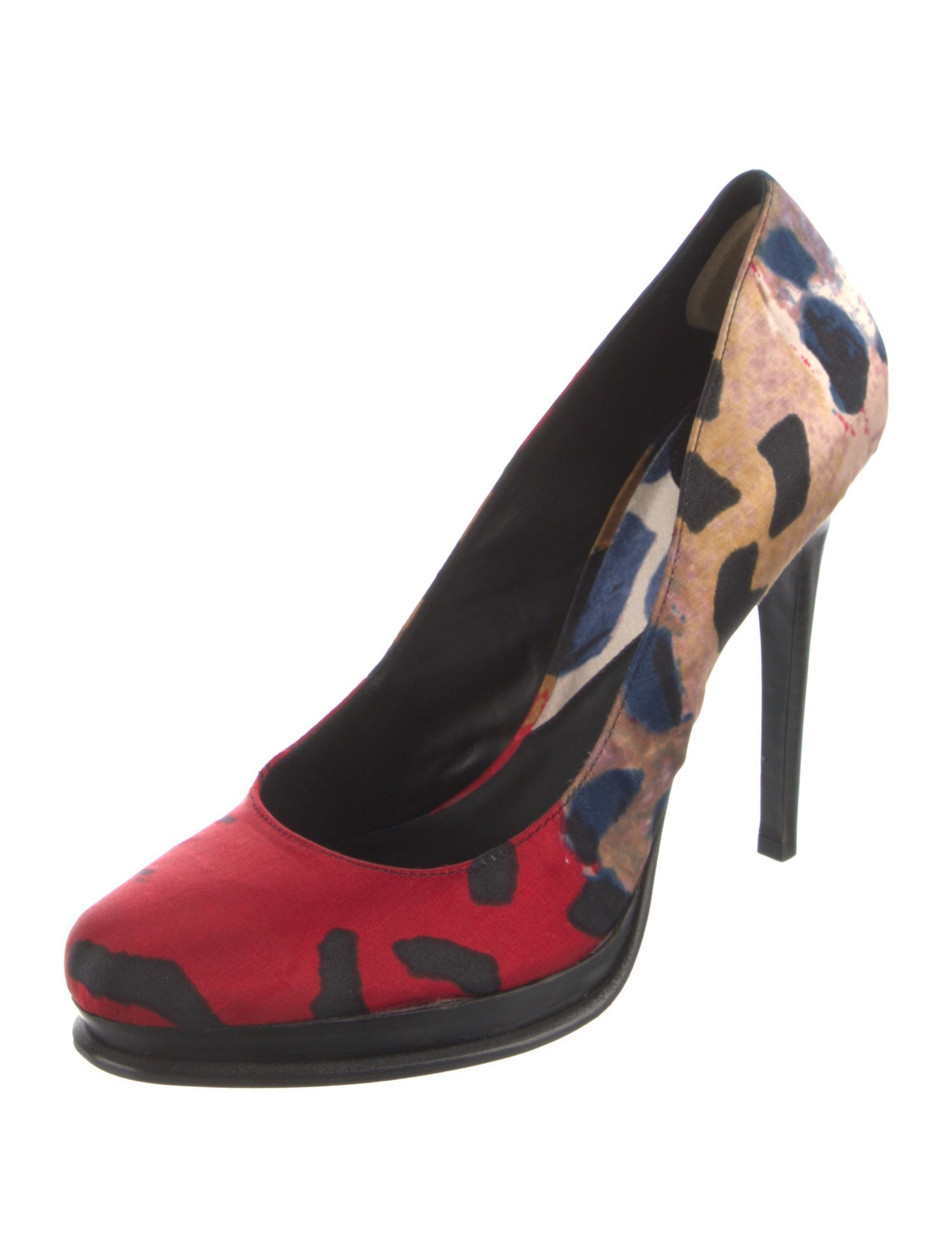 Diane von Furstenberg Satin Printed Pumps