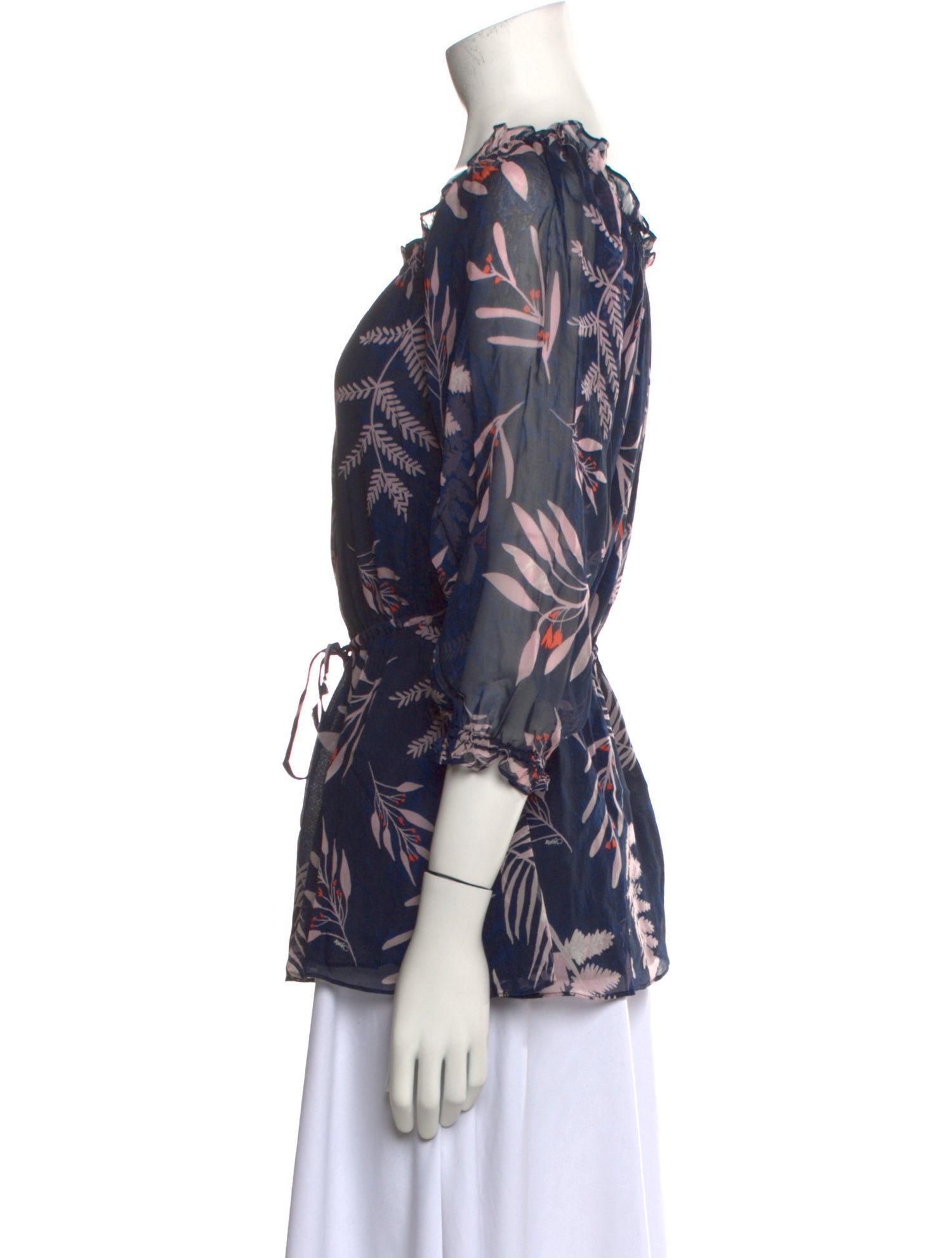 Diane von Furstenberg Printed Scoop Neck Blouse