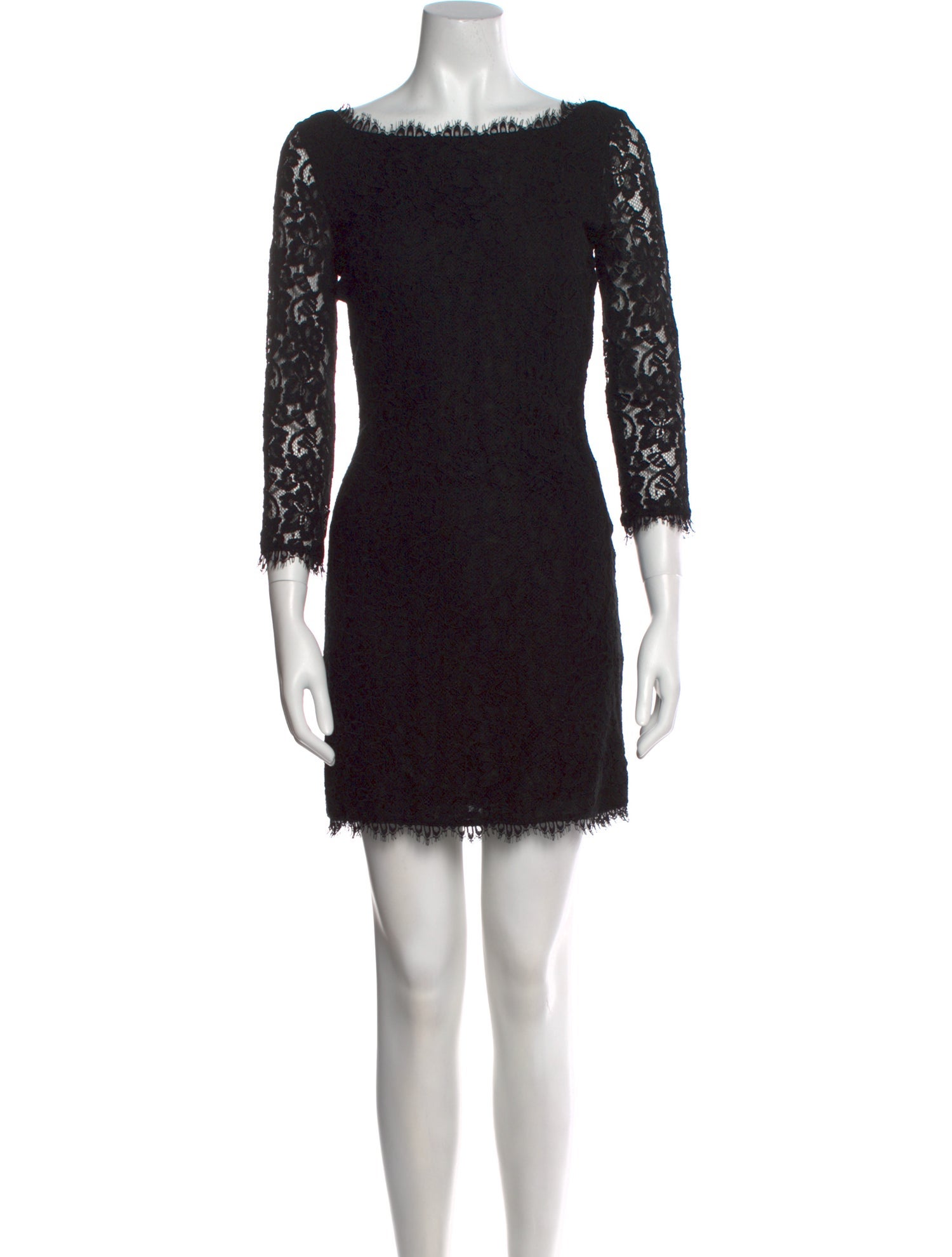 Diane von Furstenberg Lace Pattern Mini Dress