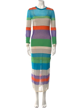 Diane von Furstenberg Striped Long Dress