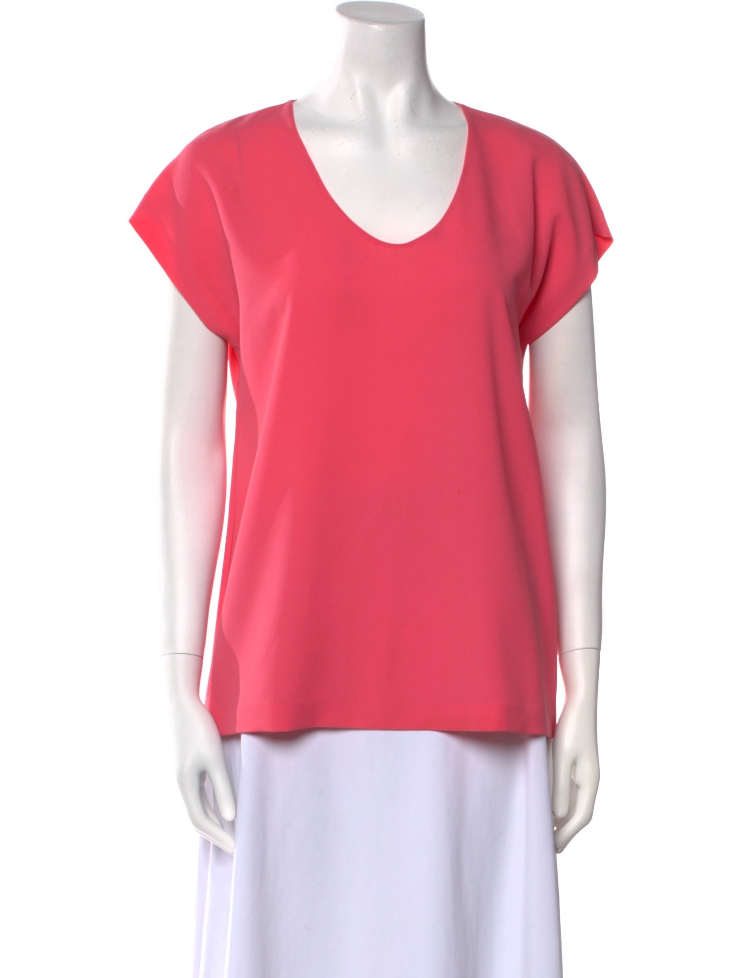 Diane von Furstenberg Scoop Neck Short Sleeve T-Shirt