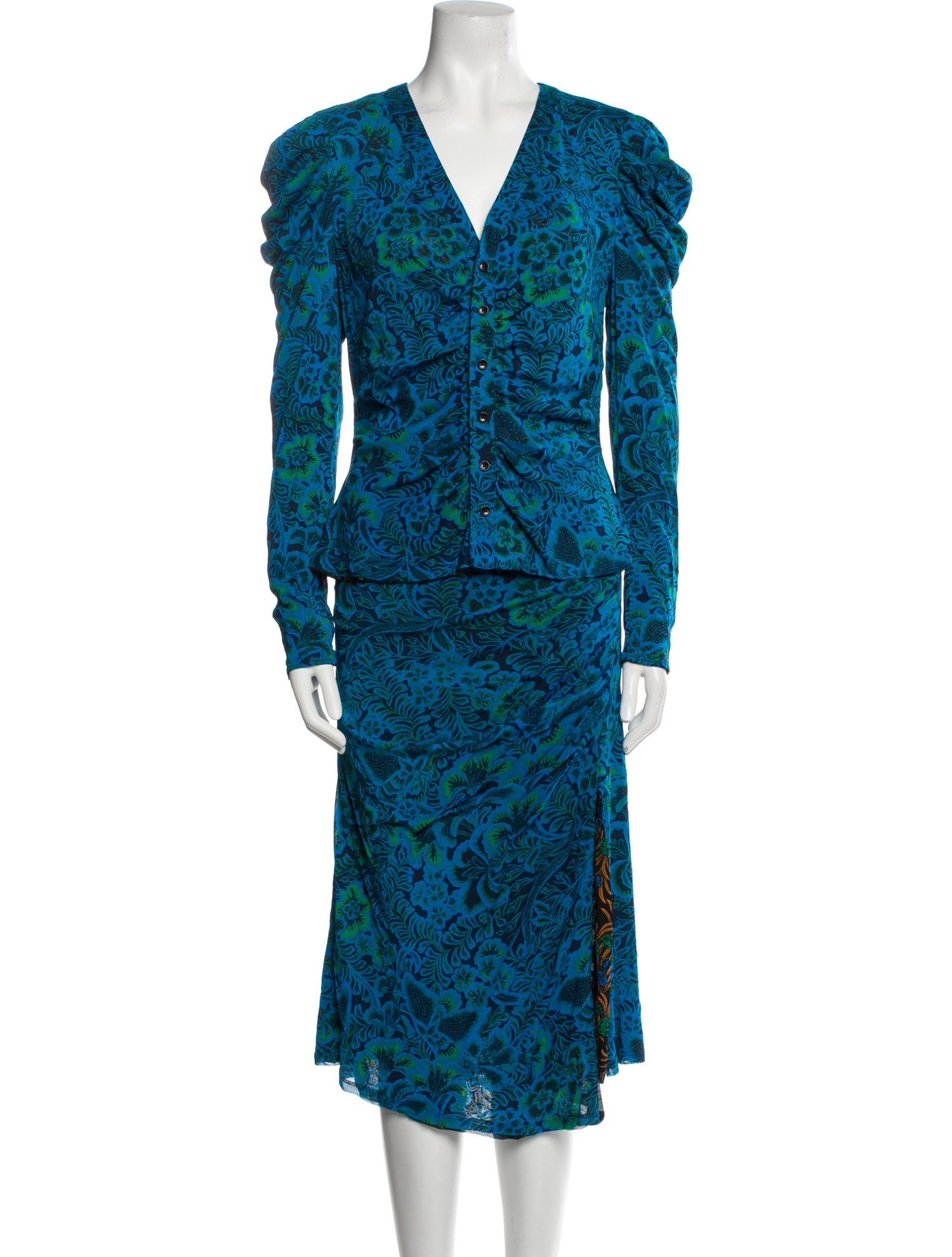 Diane von Furstenberg Vintage Printed Skirt Set w/ Tags