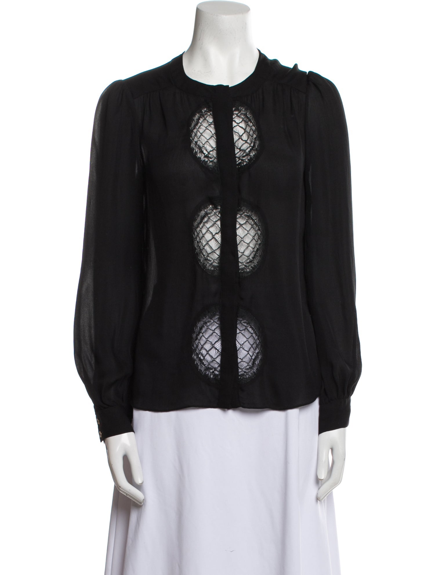 Diane von Furstenberg Silk Crew Neck Blouse