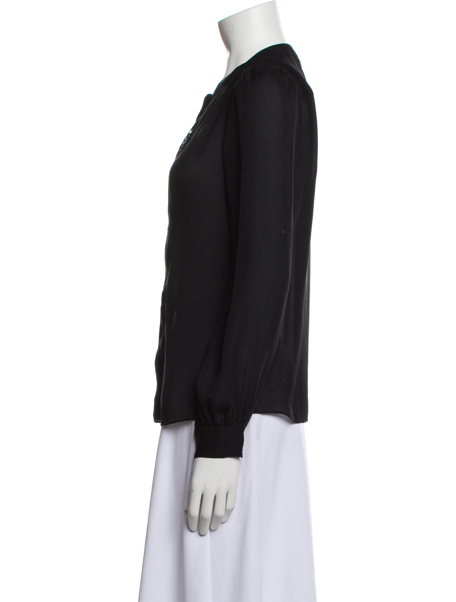 Diane von Furstenberg Silk Crew Neck Blouse