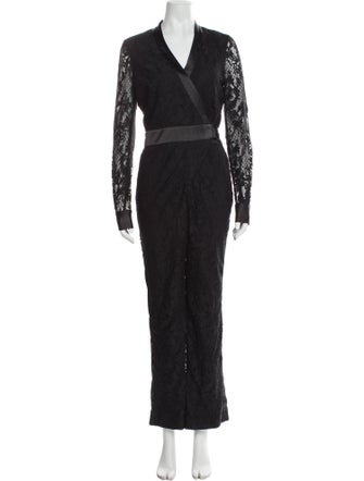 Diane von Furstenberg Nylon V-Neck Jumpsuit