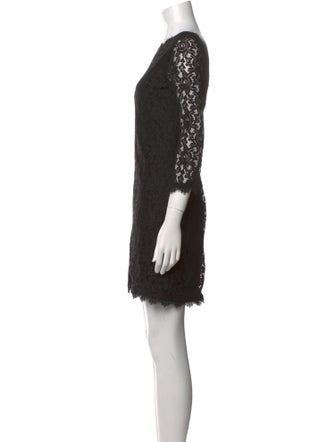 Diane von Furstenberg Lace Pattern Mini Dress