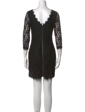 Diane von Furstenberg Lace Pattern Mini Dress