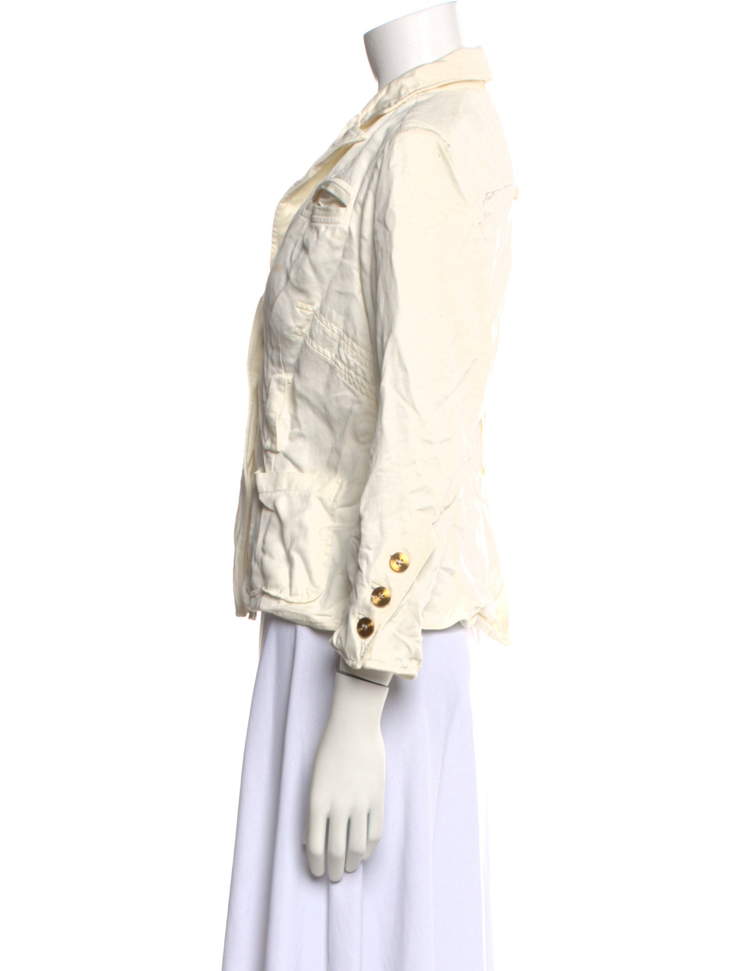 Diane von Furstenberg Three-Quarter Sleeve Button-Up Top