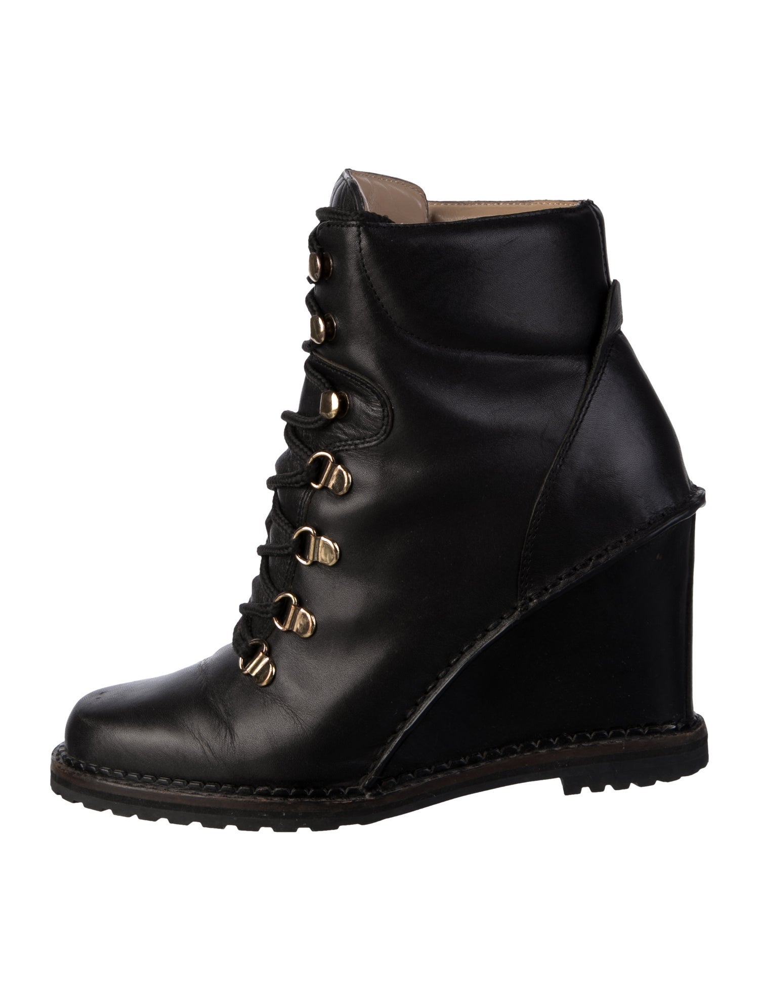 Diane von Furstenberg Leather Lace-Up Boots