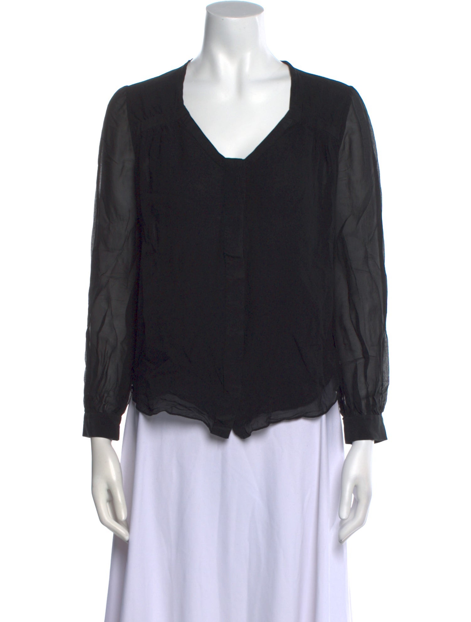 Diane von Furstenberg Silk V-Neck Blouse