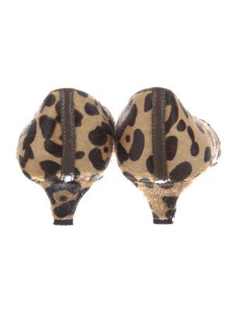 Diane von Furstenberg Ponyhair Animal Print Ballet Flats