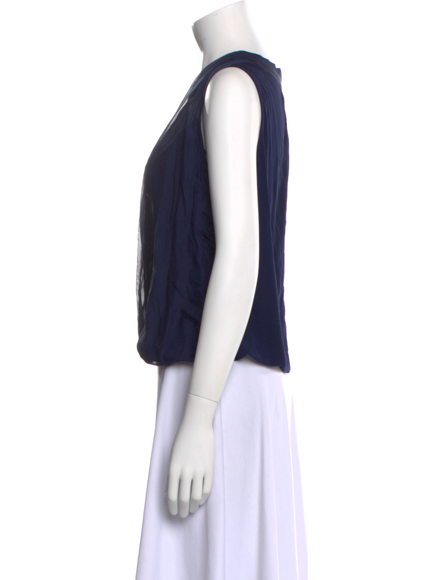 Diane von Furstenberg V-Neck Sleeveless Crop Top