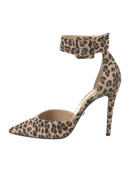 Diane von Furstenberg Suede Animal Print D'Orsay Pumps