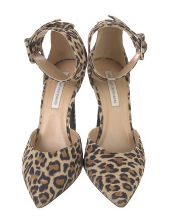 Diane von Furstenberg Suede Animal Print D'Orsay Pumps