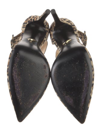 Diane von Furstenberg Suede Animal Print D'Orsay Pumps
