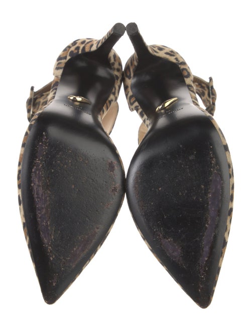 Diane von Furstenberg Suede Animal Print D'Orsay Pumps