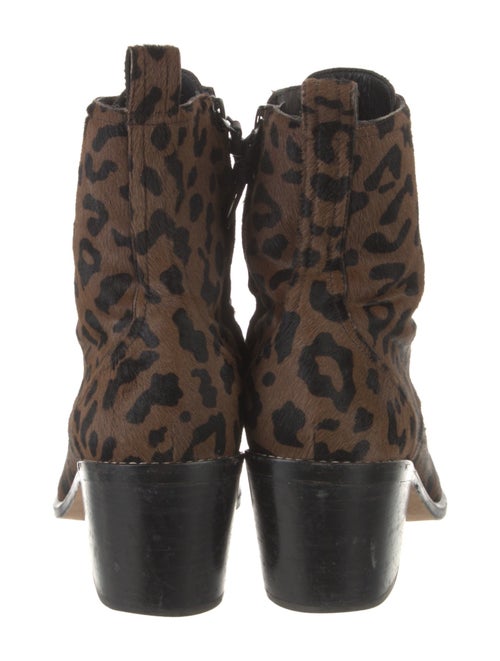 Diane von Furstenberg Ponyhair Animal Print Lace-Up Boots