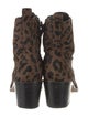 Diane von Furstenberg Ponyhair Animal Print Lace-Up Boots