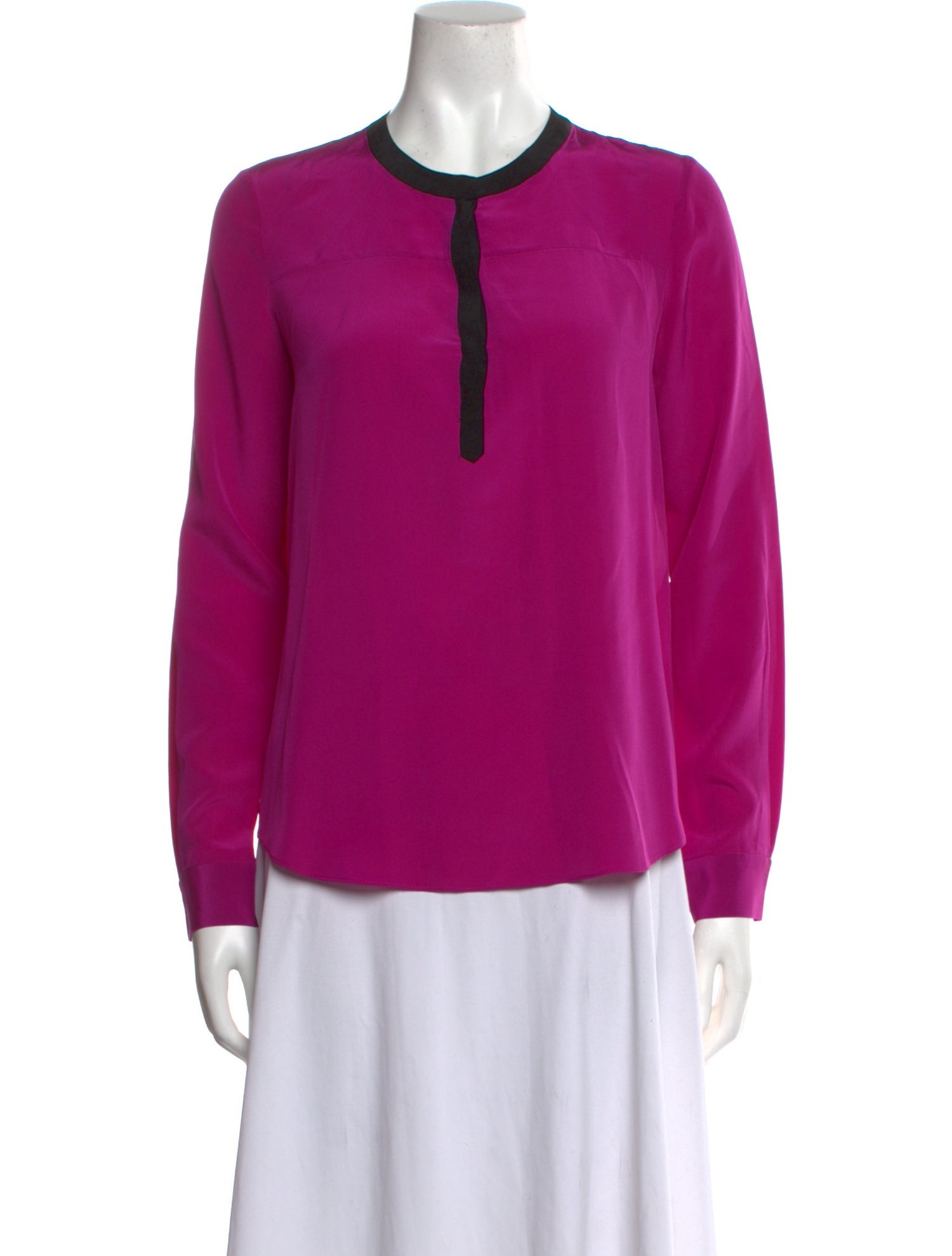 Diane von Furstenberg Silk Crew Neck Blouse