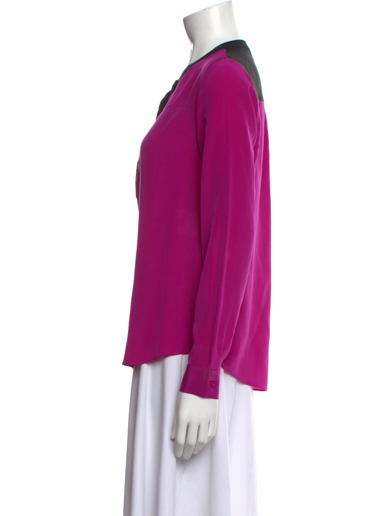 Diane von Furstenberg Silk Crew Neck Blouse