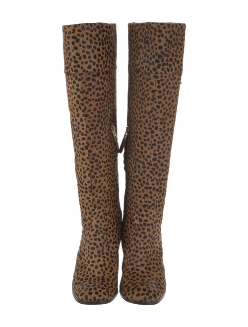 Diane von Furstenberg Ponyhair Animal Print Riding Boots