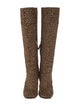 Diane von Furstenberg Ponyhair Animal Print Riding Boots