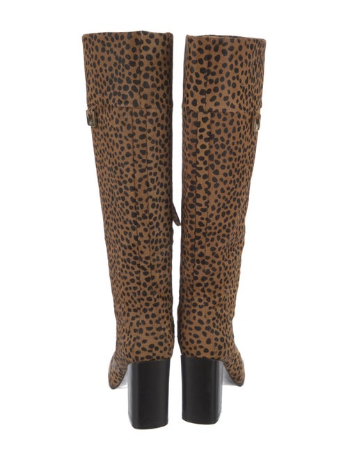 Diane von Furstenberg Ponyhair Animal Print Riding Boots
