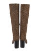 Diane von Furstenberg Ponyhair Animal Print Riding Boots
