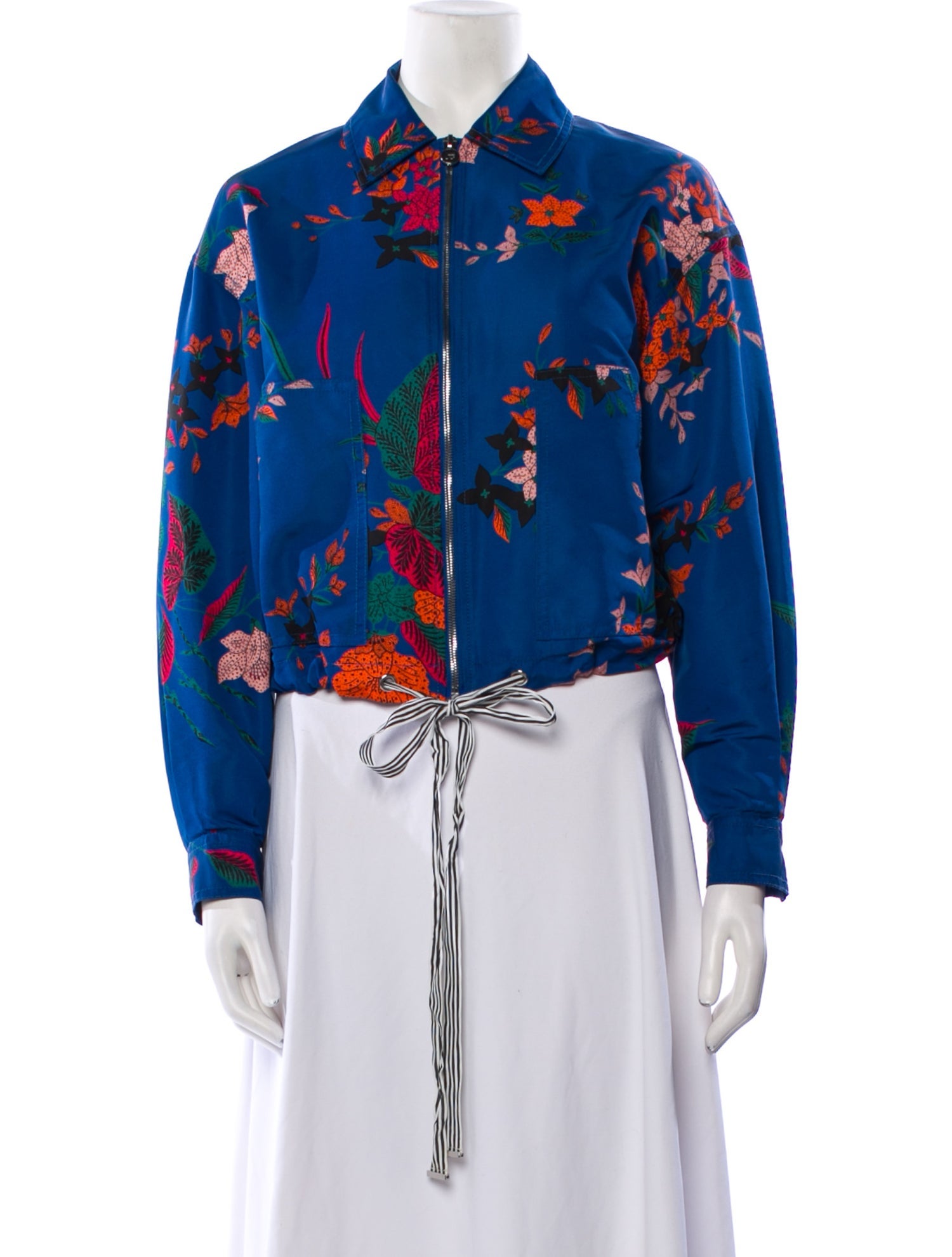 Diane von Furstenberg Floral Print Denim Jacket