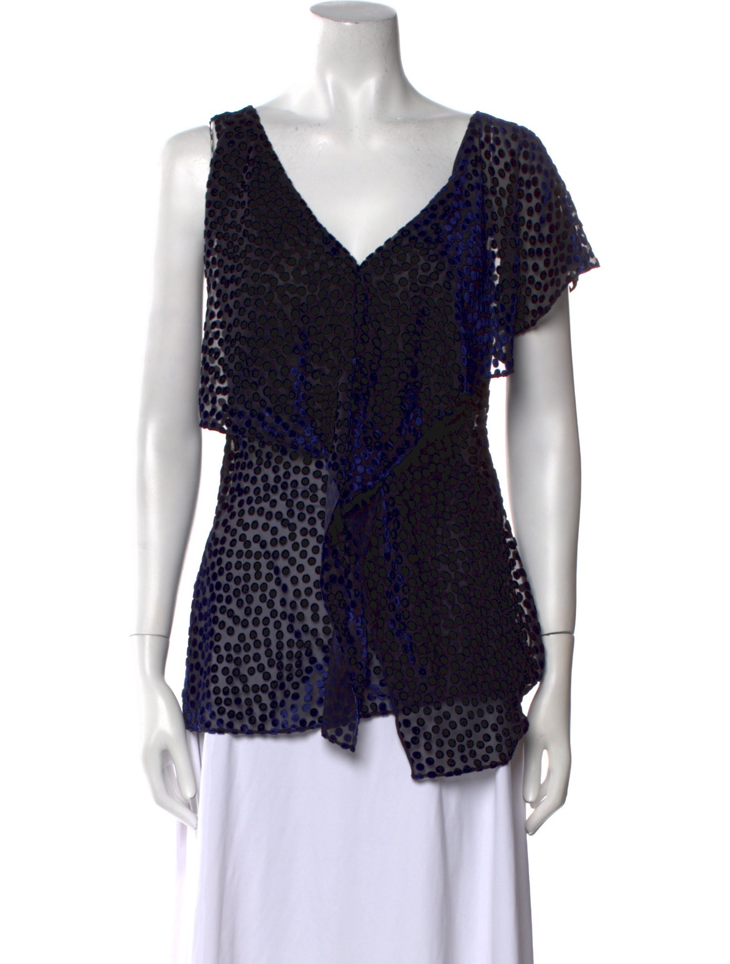 Diane von Furstenberg Printed V-Neck Blouse