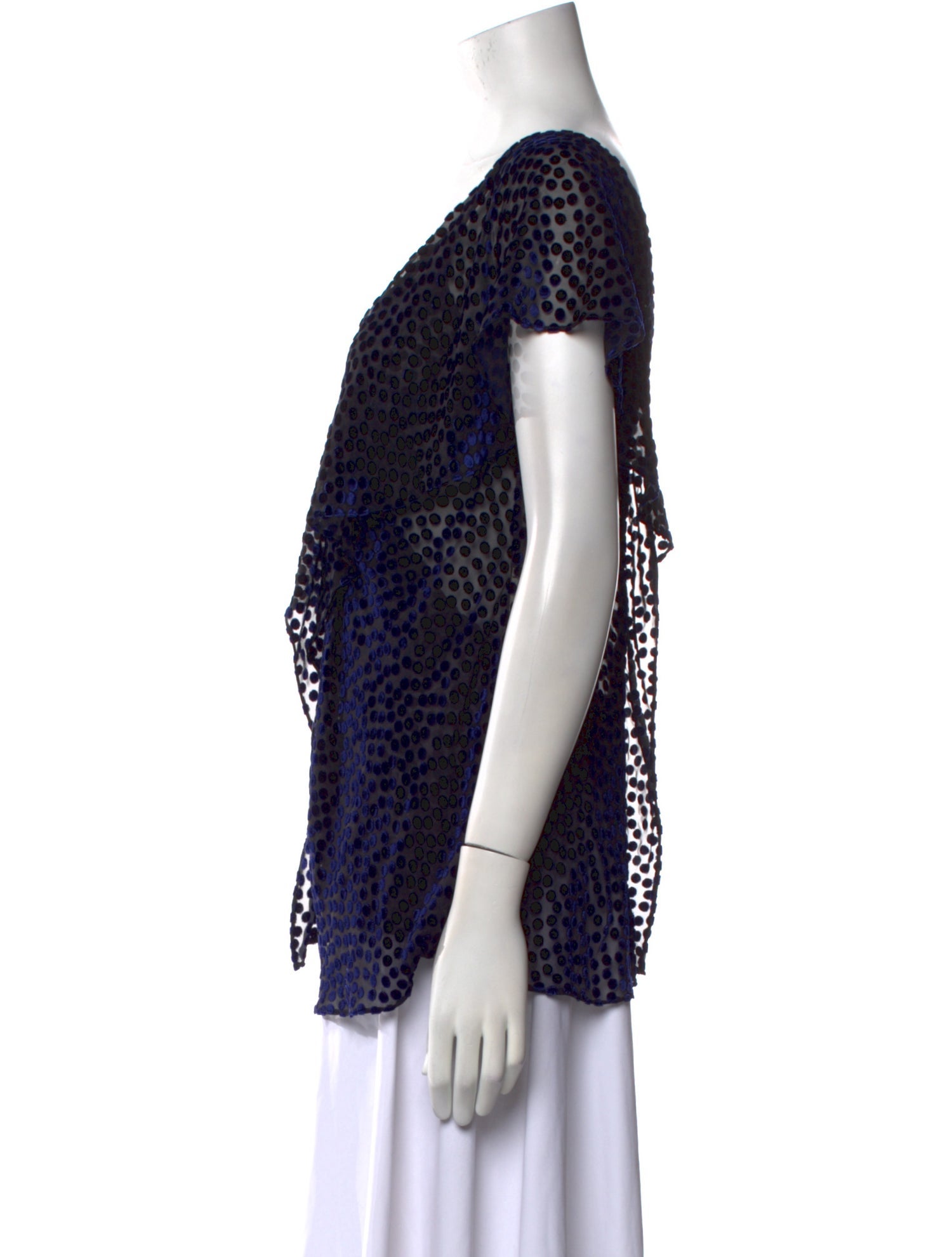 Diane von Furstenberg Printed V-Neck Blouse